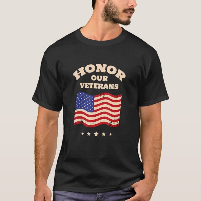 Veteran - Ehre unserer Veteranen T-Shirt (Vorderseite)