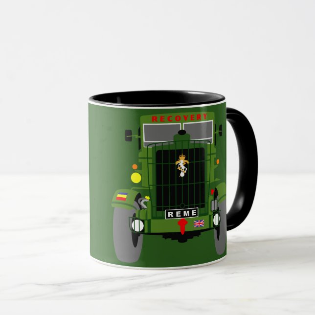 Veteran ERHOLUNGS-LKW-Tasse der britischen Tasse (VorderseiteRechts)