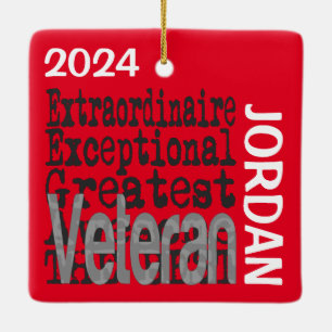 Veteran Extraordinaire CUSTOM Keramikornament