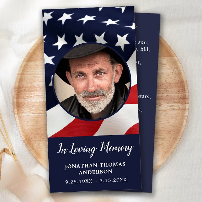 Veteran Flag Memorial Prayer Card Beerdigung Lesez (Von Creator hochgeladen)
