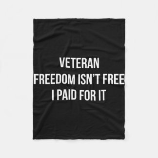 Veteran - Freiheit ist nicht - ich habe dafür beza Fleecedecke
