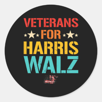 Veteran für Harris Wheimer Waltz Usa Flag Runder Aufkleber