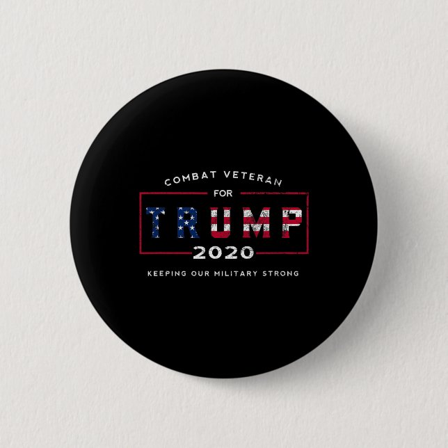 Veteran für Trump 2020&# - Behalt unseren Militär Button (Vorderseite)