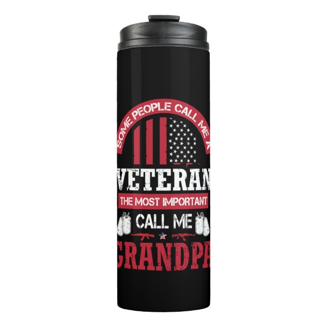 Veteran Grandpa Thermosbecher (Vorderseite)
