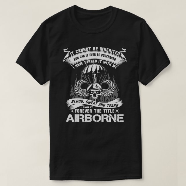 Veteran im Flugzeug Infanterie Mutter im Flugzeug  T-Shirt (Design vorne)