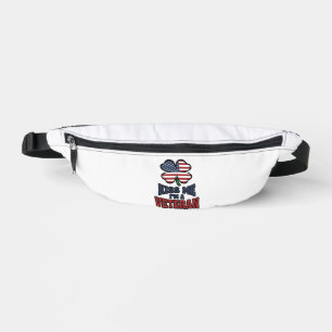 Veteran Küsse Mich Patriotischer Klee Vintage-Shir Bauchtasche