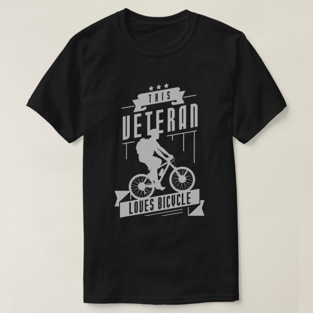 Veteran Lieben Fahrrad T-Shirt (Design vorne)