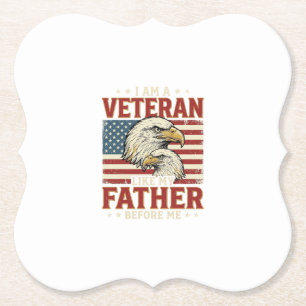 Veteran Like My Father Before Me Eagle T-Shirt_1 Untersetzer