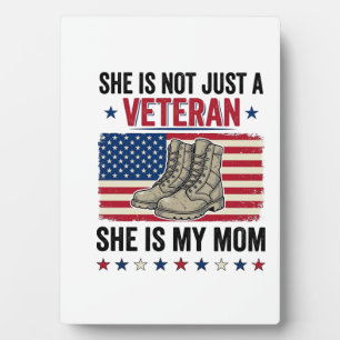Veteran Mama Patriotisches Militärstiefel-Shirt-De Fotoplatte