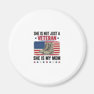 Veteran Mama Patriotisches Militärstiefel-Shirt-De Magnet