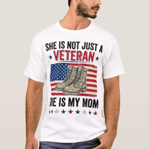 Veteran Mama Patriotisches Militärstiefel-Shirt-De T-Shirt