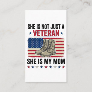Veteran Mama Patriotisches Militärstiefel-Shirt-De Visitenkarte