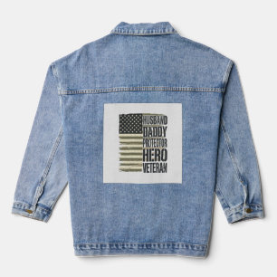 Vétéran Mari Papa Protecteur Héros Chemise Drapeau