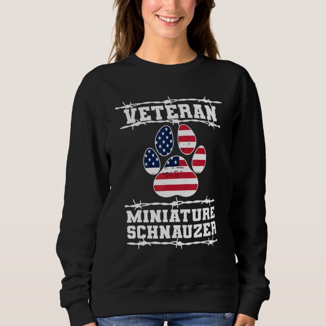 Veteran Miniature Schnauzer Retired Dog  Retiremen Sweatshirt (Vorderseite)