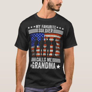 Veteran Oma Soldat Granny Armee Militär Freund T-Shirt