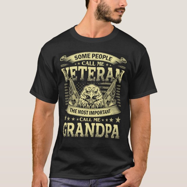 Veteran Opa Zitat T-Shirt (Vorderseite)