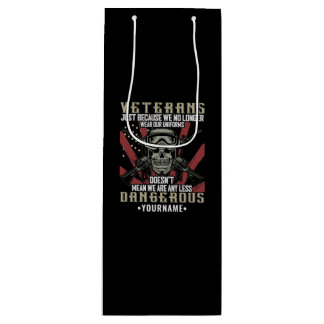 Veteran Patriotic USA Funny Humor Geschenktüte Für Weinflaschen