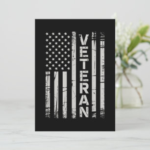 Veteran patriotische US-Armee Amerikanische Flagge Einladung