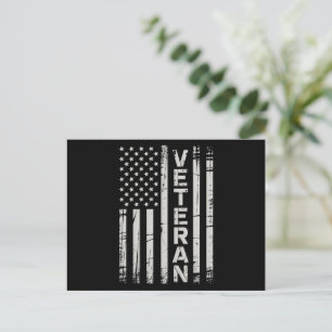 Veteran patriotische US-Armee amerikanische Flagge Postkarte