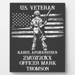Veteran personalisierbares Geschenk Sondermilitäri Fotoplatte