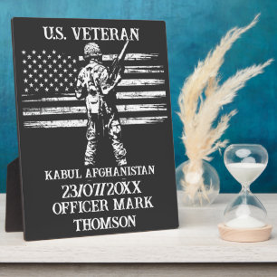 Veteran personalisierbares Geschenk Sondermilitäri Fotoplatte