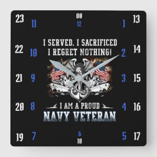 VETERAN QUADRATISCHE WANDUHR