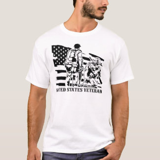 Veteran / Rentner / Soldat / US-Veteran / US-Flag T-Shirt