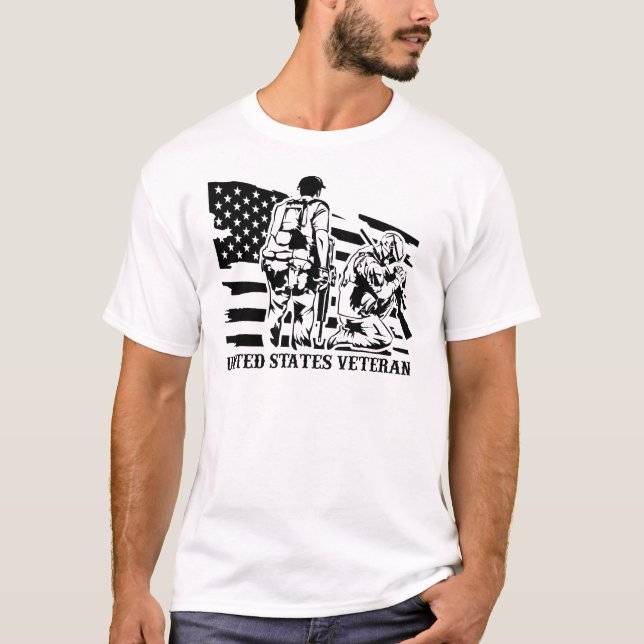 veteran / retired / soldier / us veteran / us flag T-Shirt (Vorderseite)