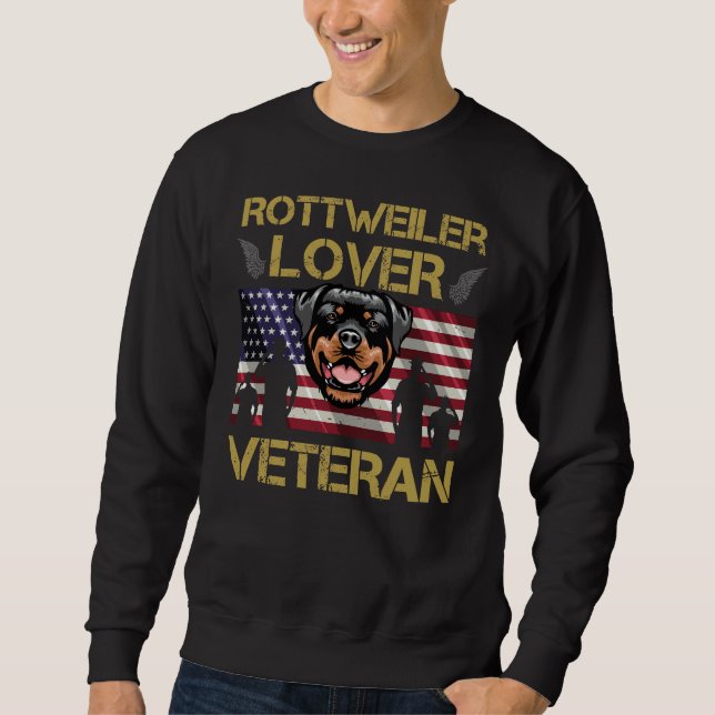 Veteran Rottweiler Lover Sweatshirt (Vorderseite)