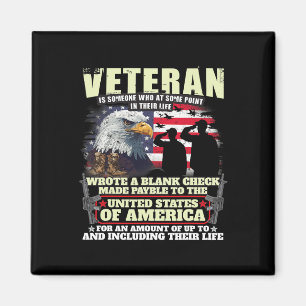 Veteran schrieb leere Karo Military Veteran Magnet