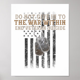 Veteran Selbstmordbewusstsein Der Krieg innerhalb Poster