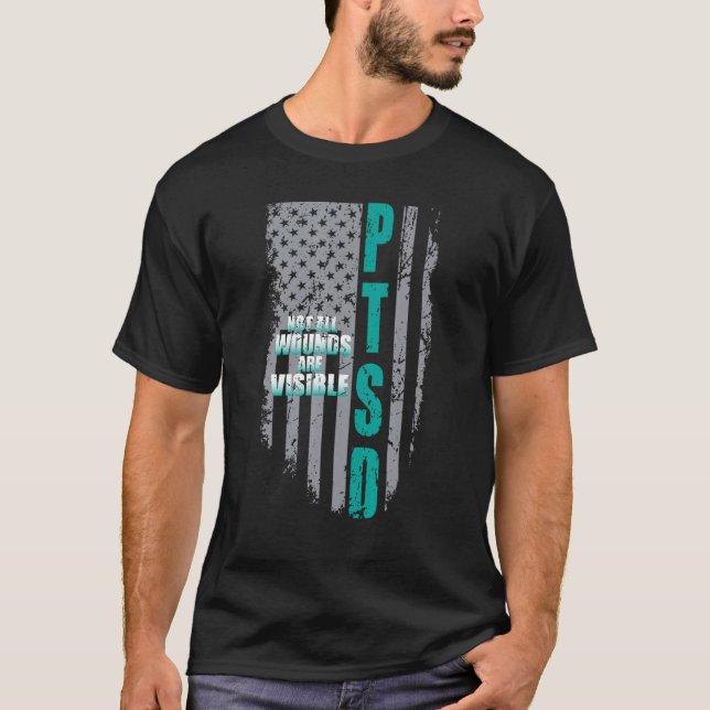 Veteran Shirt nicht alle Wunden sind sichtbar PTBS (Vorderseite)