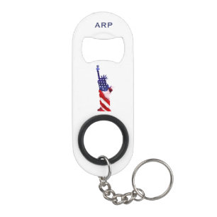 *~* Veteran Statue Military Liberty Red White Blue Mini Flaschenöffner