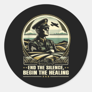 Veteran Suicide Awareness Mental Health Military S Runder Aufkleber