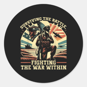 Veteran Suicide Awareness Mental Health Military S Runder Aufkleber