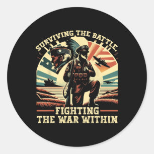 Veteran Suicide Awareness Mental Health Military S Runder Aufkleber