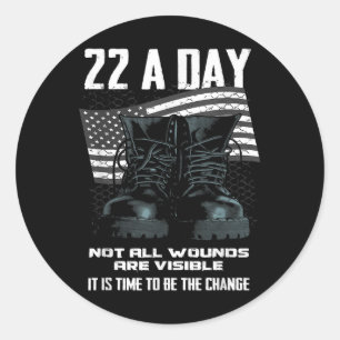 Veteran Suicide Awareness Runder Aufkleber