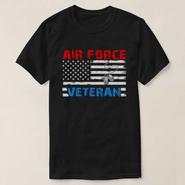 Vétéran T-shirt de l'armée de l'air américaine, dr (Design devant)