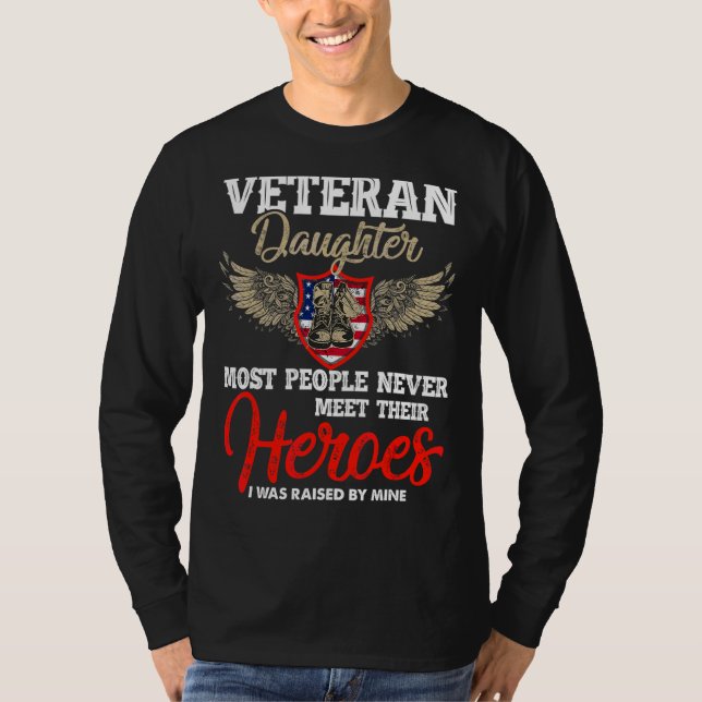 Veteran-Tochter Manche treffen ihren Helden nie T-Shirt (Vorderseite)
