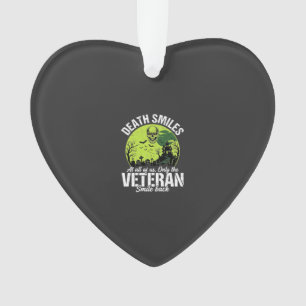Veteran-Tod lächelt Halloween-Design_1 Ornament