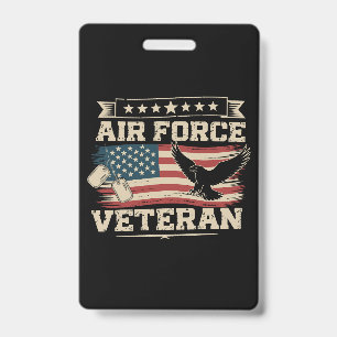 Veteran US Air Force Amerikanische Amerika-Flagge Ausweis