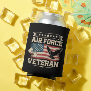 Veteran US Air Force Amerikanische Amerika-Flagge  Dosenkühler