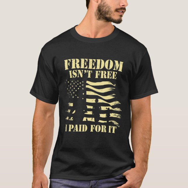 Veteran Usa Flag Ehre T-Shirt (Vorderseite)