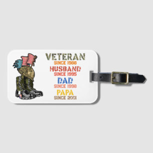 Veteran Vater Ehemann Papa Opa Familien Geschenk Gepäckanhänger
