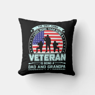 Veteran Vater und Großvater USA Veteran Day Kissen