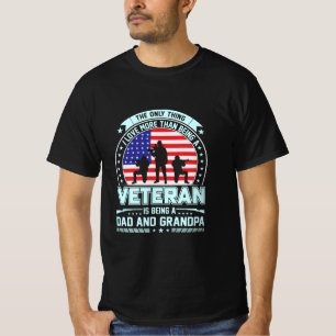 Veteran Vater und Großvater USA Veteran Day T-Shirt