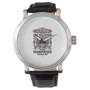 Veteran wie mein Vater Großvater vor mir Desig Armbanduhr