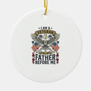 Veteran wie mein Vater vor mir Adler Keramik Ornament