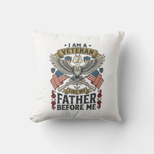 Veteran wie mein Vater vor mir Adler Kissen