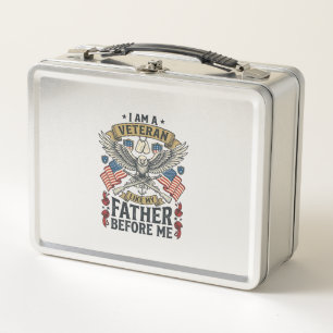 Veteran wie mein Vater vor mir Adler Metall Brotdose